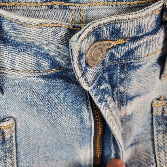 VERVET CITY LIGHTS BARREL JEANS Sz 25 Raw Hem High Rise Wide Leg Taper Stretch - Picture 11 of 16